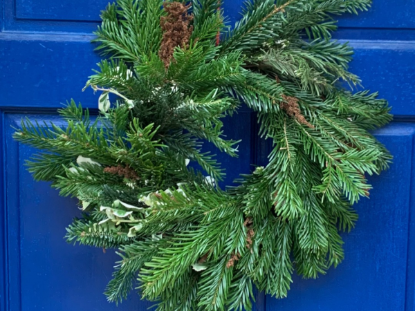 Christmas wreath making