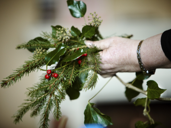 Christmas table decoration workshop at Lorna Doone Valley