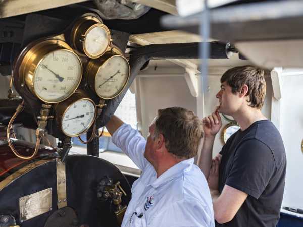 Steam Yacht Gondola - Engineer for the Day Experience