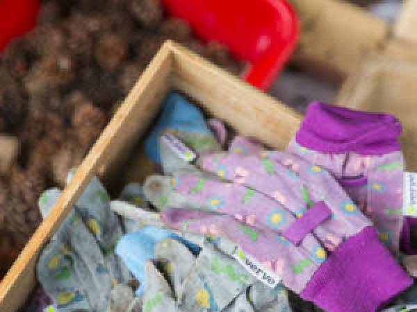 Bug hotel making at Newark Park