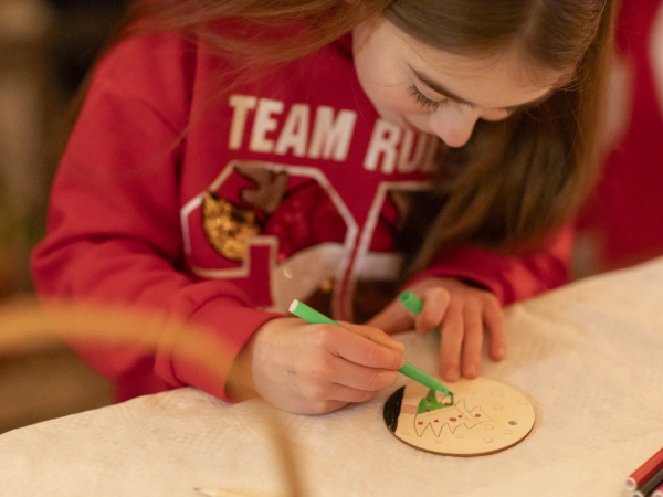 Family Christmas crafting