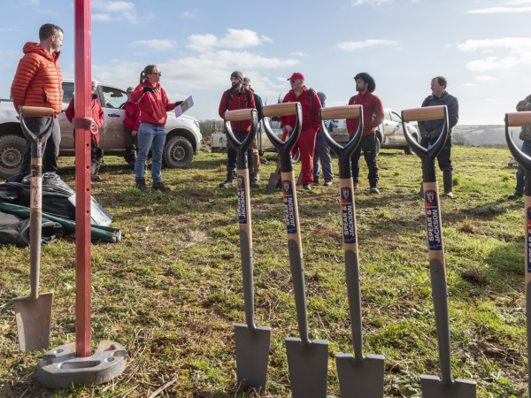 Community Tree Planting at Lower Manor Farm, Ringmore near Ayrmer Cove